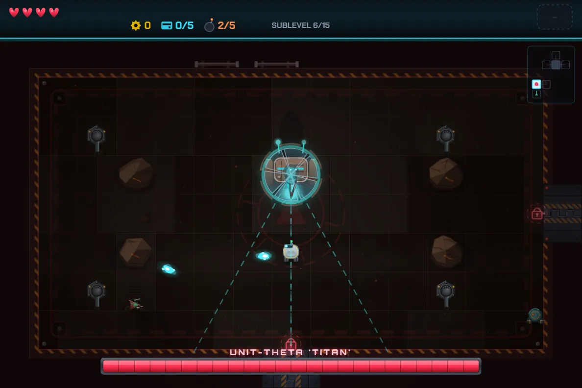 A boss fight in progress